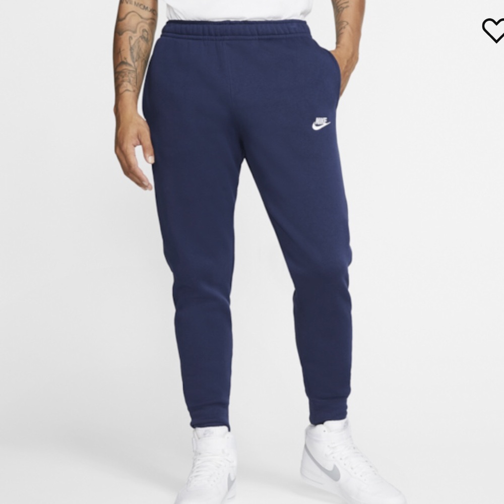 Nike Club Fleece Joggers Navy Blue size Large